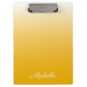 Personalisierter Gradient Ober gelb Klemmbrett