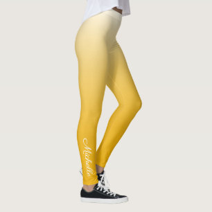 Personalisierter Gradient Ober gelb Leggings