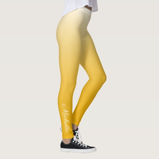 Personalisierter Gradient Ober gelb Leggings (Rechts)