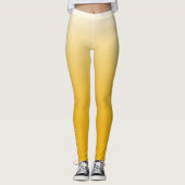 Personalisierter Gradient Ober gelb Leggings (Vorderseite)