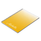 Personalisierter Gradient Ober gelb Notizblock (Linke Seite)