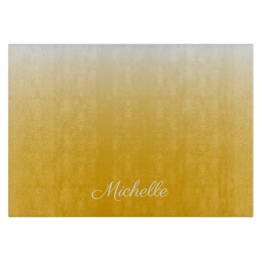 Personalisierter Gradient Ober gelb Schneidebrett (Vorderseite)