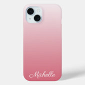 Personalisierter Gradient Ober Lachs Rosa Case-Mat Case-Mate iPhone Hülle (Rückseite)