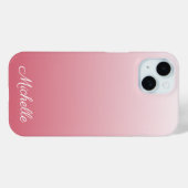 Personalisierter Gradient Ober Lachs Rosa Case-Mat Case-Mate iPhone Hülle (Rückseite (Horizontal))