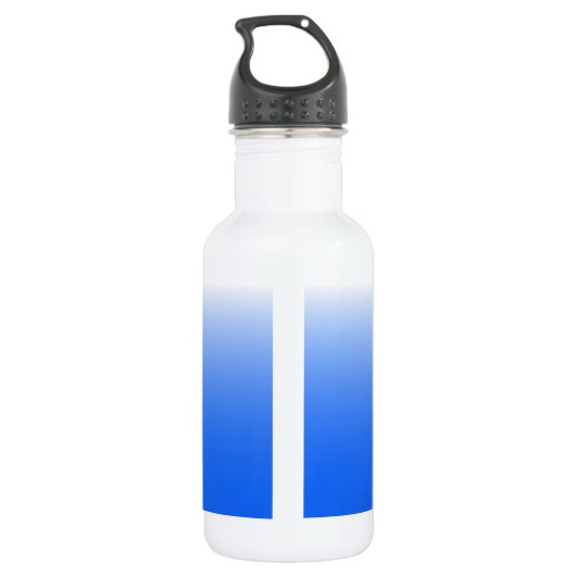 Personalisierter Gradient ombre elektrisch blau Edelstahlflasche (Rückseite)