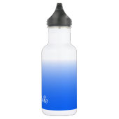 Personalisierter Gradient ombre elektrisch blau Edelstahlflasche (Rechts)
