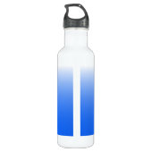 Personalisierter Gradient ombre elektrisch blau Edelstahlflasche (Rückseite)