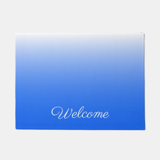 Personalisierter Gradient ombre elektrisch blau Fußmatte (Vorderseite)