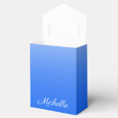 Personalisierter Gradient ombre elektrisch blau Geschenkschachtel (Geöffnet)