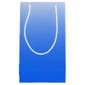 Personalisierter Gradient ombre elektrisch blau Kleine Geschenktüte (Vorderseite)
