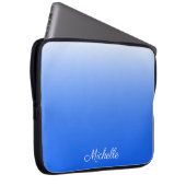 Personalisierter Gradient ombre elektrisch blau Laptopschutzhülle (Vorne Rechts)