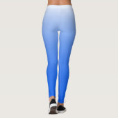 Personalisierter Gradient ombre elektrisch blau Leggings (Rückseite)