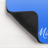 Personalisierter Gradient ombre elektrisch blau Mousepad (Ecke)