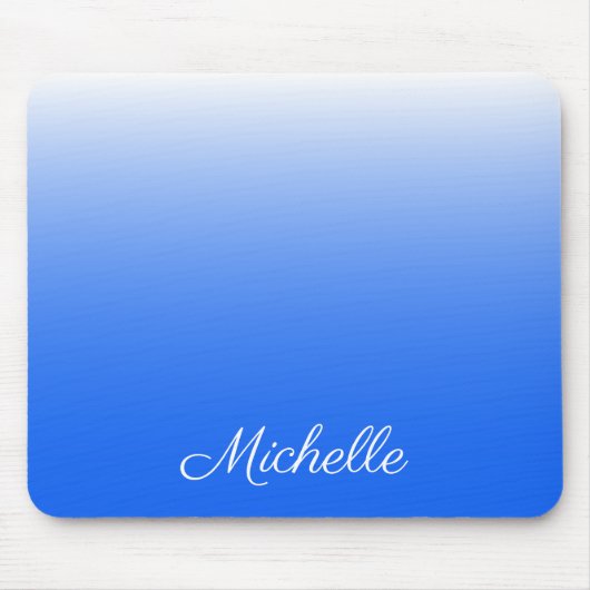 Personalisierter Gradient ombre elektrisch blau Mousepad (Vorne)