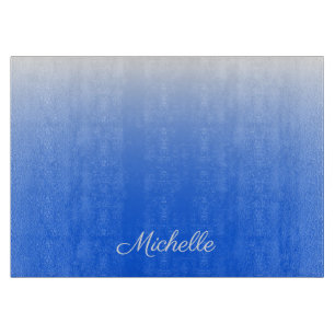 Personalisierter Gradient ombre elektrisch blau Schneidebrett