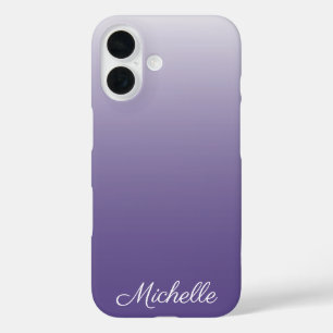 Personalisierter Gradient ombre Ultra Violet iPhone 16 Hülle
