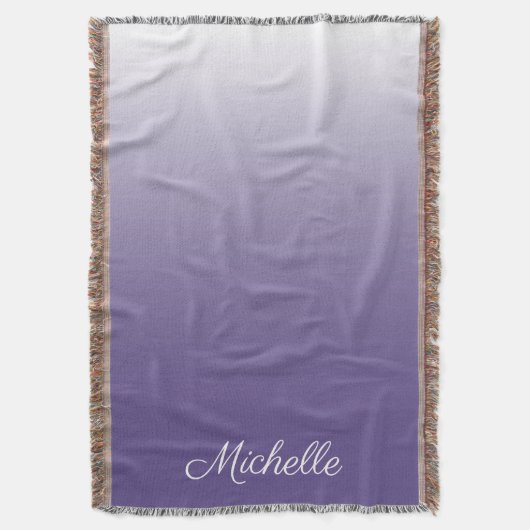 Personalisierter Gradient ombre Ultra Violet Decke (Vorderseite Vertikal)