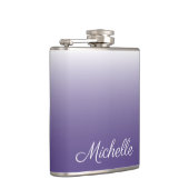 Personalisierter Gradient ombre Ultra Violet Flachmann (Rechts)