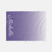 Personalisierter Gradient ombre Ultra Violet Fleecedecke (Vorderseite (Horizontal))