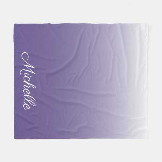 Personalisierter Gradient ombre Ultra Violet Fleecedecke (Vorderseite (Horizontal))