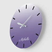 Personalisierter Gradient ombre Ultra Violet Große Wanduhr (Winkel)