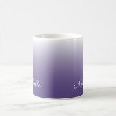 Personalisierter Gradient ombre Ultra Violet Kaffeetasse (Mittel)
