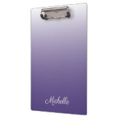 Personalisierter Gradient ombre Ultra Violet Klemmbrett (Links)