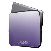 Personalisierter Gradient ombre Ultra Violet Laptopschutzhülle (Vorderseite Links)