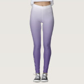 Personalisierter Gradient ombre Ultra Violet Leggings (Vorderseite)