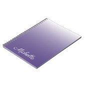 Personalisierter Gradient ombre Ultra Violet Notizblock (Linke Seite)