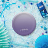 Personalisierter Gradient ombre Ultra Violet Pappteller (Party)