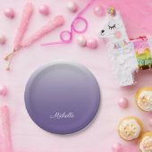 Personalisierter Gradient ombre Ultra Violet Pappteller (Party)