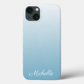 Personalisierter Gradienten ombre Engel Blue Case (Rückseite)