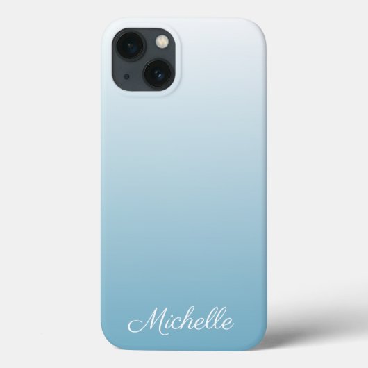 Personalisierter Gradienten ombre Engel Blue Case (Rückseite)