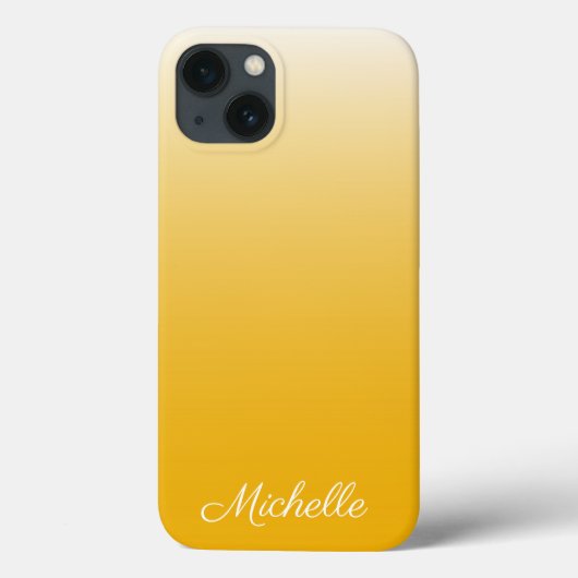 Personalisierter Gradienten ombre Gelb Case-Mate i iPhone Hülle (Rückseite)