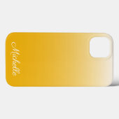 Personalisierter Gradienten ombre Gelb Case-Mate i iPhone Hülle (Rückseite (Horizontal))