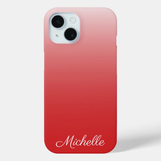 Personalisierter Gradienten ombre red Case-Mate iP iPhone Hülle (Rückseite)