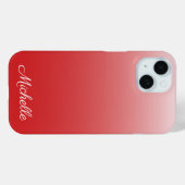 Personalisierter Gradienten ombre red Case-Mate iP iPhone Hülle (Rückseite (Horizontal))