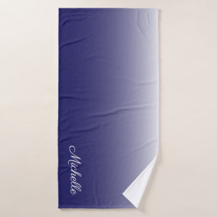 Personalisierter Gradientenblau Badehandtuch