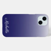 Personalisierter Gradientenblau Case-Mate iPhone Hülle (Rückseite (Horizontal))