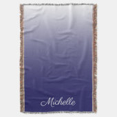 Personalisierter Gradientenblau Decke (Vorderseite Vertikal)