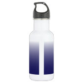 Personalisierter Gradientenblau Edelstahlflasche (Rückseite)