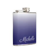 Personalisierter Gradientenblau Flachmann (Rechts)