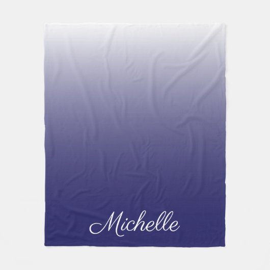 Personalisierter Gradientenblau Fleecedecke (Vorderseite)