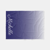 Personalisierter Gradientenblau Fleecedecke (Vorderseite (Horizontal))
