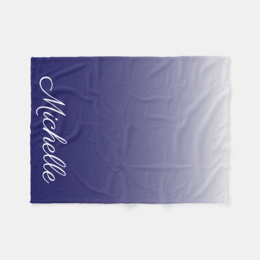 Personalisierter Gradientenblau Fleecedecke (Vorderseite (Horizontal))
