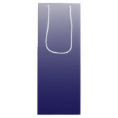 Personalisierter Gradientenblau Geschenktüte Für Weinflaschen (Vorderseite)