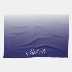Personalisierter Gradientenblau Geschirrtuch