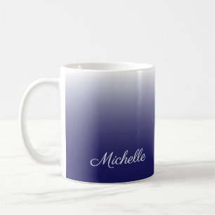 Personalisierter Gradientenblau Kaffeetasse