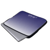Personalisierter Gradientenblau Laptopschutzhülle (Vorne Knopf)